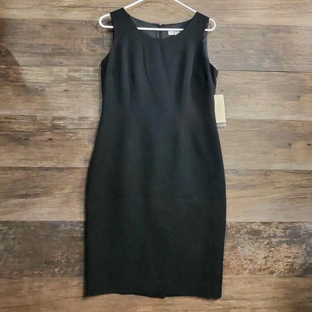 Evan Picone Classic Black Midi Dress